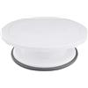 Dr. Oetker Piatto girevole per torta Ø 27,5 cm, piatto per decorare torte, supporto per torte per decorare torte, utensili da cucina di alta qualità (colore: bianco/grigio), quantità: 1 pezzo