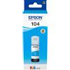 EPSON RICARICA INCHIOSTRO ORIGINALE 104 CIANO PER EPSON ECOTANK 65 ml - EPSON - C13T00P240
