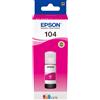 EPSON RICARICA INCHIOSTRO ORIGINALE 104 MAGENTA PER EPSON ECOTANK 65 ml - EPSON - C13T00P340