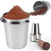 Jinsion 51mm Tazza Dosatrice per Caffè, Tazza di Dosaggio del Caffè, Dosatore Caffe in Polvere, Tazza Dosatrice Caffè Espresso, Tazza di Dosaggio, Parte In Acciaio Inossidabile per Macchina Da Caffè