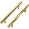 Goldenwarm®, maniglia a T, per mobili, armadietti della cucina e porte, in acciaio inox cavo, colore dorato