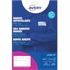 AVERY - 150 badge adesivi per tessuti in seta di acetato bianco - formato 80 x 50 mm - stampa laser