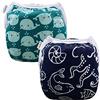 ALVABABY Nuoto Pannolini 2 pz Bambino Neonato Snap One Size Riutilizzabile Regolabile 0-2 Anni ragazzo Ragazza SW18-21-IT
