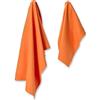 Casatessile Coppia Asciugamani in Microfibra 1 cm 40x60 + 1 cm 50x100 - Arancio