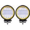 Biqing 2x 96W Faretti LED Off Road con anello Halo Amber Angel Eyes,4 Faro da Lavoro 12V 24V Fari Led Auto Barra LED Fuoristrada Luci Antinebbia Fari Supplementari per Off Road Moto 4WD SUV ATV UTV