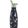 Cool Bottles - Borraccia Termica per Bambini - 260 ml - Space Rockets - Bottiglia Acqua Acciaio Inox - Bevande Fredde 36 Ore e Calde 18 Ore - Rifiniture con Disegno in Rilievo - Senza BPA