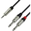 Adam Hall Cables 4 STAR YWPP 0150 - Cavo audio REAN jack stereo da 3,5 mm a 2 x jack mono da 6,3 mm 1,5 m