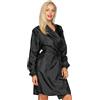ISACCO KIMONO MANICA LUNGA MONOUSO NERO IN TESSUTO LAVABILE 100 % POLIESTERE - ISACCO 006091