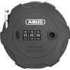 ABUS Combiflex Adventure - lucchetto per il fissaggio di sci, passeggini, e-scooter e monopattini - cavo in acciaio da 75 cm - con codice a combinazione - nero