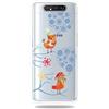 Xunlaixin MUTOUREN Natale Cover Samsung Galaxy A80/A90, Custodia Silicone Gel TPU Trasparente Ultra Sottile Telefono Caso Antiurto Protettiva Case, Uccello Fiocco di Neve