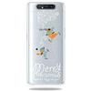 Xunlaixin MUTOUREN Natale Cover Samsung Galaxy A80/A90, Custodia Silicone Gel TPU Trasparente Ultra Sottile Telefono Caso Antiurto Protettiva Case, Uccello da Sci