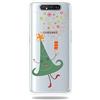 Xunlaixin MUTOUREN Natale Cover Samsung Galaxy A80/A90, Custodia Silicone Gel TPU Trasparente Ultra Sottile Telefono Caso Antiurto Protettiva Case, Albero Felice