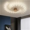 minifair Plafoniera moderna a LED 42 teste Lampada da soffitto a incasso in oro Lampadari con paralume in acrilico per camera dei bambini Camera da letto Soggiorno Luce a forma di fiore neutra 4000K