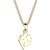 Elli Collana da Donna in Argento Giallo 925 con Pendente Quadrifoglio