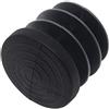 Adsamm® / 32 x puntali alettati a incastro/neri/Ø 21-23 mm/tondi/piedini in polietilene per gambe di mobili in tubolare/puntali protettivi per arredi Adsamm® Quality