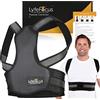 LyfeFocus S1 Premium Breathable Back Posture Corrector for Men & Women - Upper Back Support, Back Brace & Back Straightener - Effective Posture Correction for Neck, Shoulder & Back Pain (Black, Small)