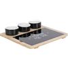 COOK CONCEPT KA4594 - Servizio da tavola in bambù con tagliere, 3 ciotole