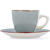 Quid Vita Morning Set di 2 tazze con piattino 22cl Gres adatto a microonde