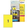 AVERY Etichette adesive L6111 - in poliestere - laser - permanenti - 210 x 297 mm - 1 et-fg - 20 fogli - giallo fluo - Avery (unità vendita 1 pz.)