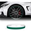 4R Quattroerre.it 10306 Wheel Trim Strisce Adesive Rifrangenti per Cerchi Auto, Verde, 5 mm x 6 mt