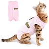 PAIDEFUL Tuta da Recupero per Gatti Recovery Suit Body Post-Operatori per Cani Coni alternativi Vestiti Gatto per Pulizia della Pelle Ferite Impedire Cura Leccata Dopo l'uso Chirurgico Malattie XL