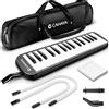 CAHAYA Melodica 32-Tasti Pianoforte a Bocca: con 4 Bocchini Pianola a Bocca con Custodia per Trasporto Strumento Musicale per Principianti Bambini CY0050-1
