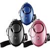 Qoosea Emergenza Allarme personale Qoosea Scream Safesound Allarme 140dB LED Torcia elettrica per bambini/donne/Anziani/Studente Protezione autodifesa protetta (Nero + blu + rosa)