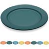 Kyraton piatto servizio piatti in plastica 8 pezzi 25cm, piatti leggeri infrangibili e riutilizzabili Microonde Safe BPA Free lavabile in lavastoviglie