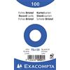 Exacompta 10501E Cartoncini Bristol, 7x12 cm, Bianco