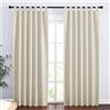 PONY DANCE Tende termiche per finestre, decorazione finestra, tendaggi, isolamento luminoso, anti freddo, caldo, pannelli oscuranti, beige chiaro, L 140 x H 200 cm, 2 pezzi