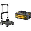 DeWalt Dwst1-71196 T-Stak Trolley Unità Per Trasporto Dotata Di 2 Ruote Orientabili A 360° Munite Di Freno E 2 Ruote & Dwst1-70706 T-Stak Iv Unità Doppio Cassetto, Divisori Interni Modulabili