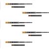 Emuca - Guide per cassetti con cuscinetti a sfera 45mmx450mm, Set di 5 coppie di binari ad estrazione totale con chiusura ammortizzata, Nero