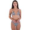 Hurley Nascar Rvsb Tri Top Bikini, Black White, M Donna