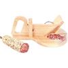 Pick&Drink Affettatrice Ghigliottina per Salame Legno e Inox Marrone | Gomma e inox, affettatrice ghigliottina per salame, 30,5x19,3x12,4 cm, taglio manuale, legno e marrone