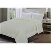 Corredocasa Piumone/Piumino Trapunta Coral Tinta Unita Caldo Double Face Vellutata Cinigliata Soffice Morbida Moderno Durevole Ideale per Casa Letto Famiglia Made in Italy(Singolo, Panna)