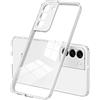 XINYEXIN Trasparente Cover per Samsung Galaxy S22 5G (6.1), Custodia per Telefono Antiurto con Bordo Colorato, TPU+PC Bumper Crystal Clear Case - Bianco