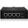 KingnovyPC Mini PC J4125 senza ventola dell'apparecchio del firewall, 4 porte i226 2.5GbE LAN, 2*USB3.0, HDMI, VGA, 2*DDR4 Gigabit Ethernet AES-NI VPN Router Openwrt Barebone