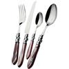 BUGATTI, Aladdin, Set Posate 24 Pezzi in Acciaio Inox 18/10, Ghiera Cromata. Set Posate 6 Persone Composto da 6 cucchiai, 6 forchette, 6 coltelli e 6 cucchiaini (Lilla)