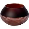 Villeroy & Boch Manufacture Swirl Portacandelina, Cristallo, Nero/Bronzo, 7 cm