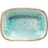 Bonna Aura - Ciotole Quadrate Ceramica Colorate, lunghezza: 120 mm, larghezza: 80 mm, 12 pezzi, colore: acqua