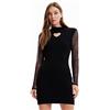 Desigual Vest_maky 2000 Black Abito Casual, Nero, XL Donna