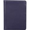 RHODIA 212005C - Portablocco e portadocumenti N°12 Blu Notte - per Bloc-Notes e taccuini in Formato B7 (8,5 x 12 cm) - Simil Cuoio Italiano Premium - Collezione