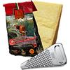 YesEatIs Special Box - Parmigiano Reggiano Consorzio Vacche Rosse 30 mesi - 1 Kg - Grattugia in Acciaio INOX