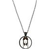 Lunix Collana Silhouette Mercoledì con Ciondolo, Idea Originale per Regalo Natale,Fatto a Mano, Gioielli Donna