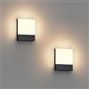 Klighten 2 Pezzi 24W LED Lampada da esterno IP65, Antracite Applique 3000K