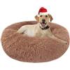 Nepfaivy Cuccia per Gatti e Cani da Interno, Cuccetta per Gatti e Cani | Letto Morbido in Peluche per Gatti, Cuscino Ciambella Calda e Antistress per l'Inverno, XXL-80cm/31.5in, Caffè