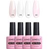 AIMEILI Smalto Gel Semipermanente Kit per Unghie Colorati, UV LED Soak Off Manicure Set Numero 26, 4 x 10 ml