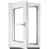 Generic ‎BauPLAZA - Finestra Serramenti in PVC - BIANCO - Vetro camera - LxA 50 x 70 cm Lato maniglsa: Sinistra LxA 500 x 700 mm - Funzione Girevole - Ottima scelta