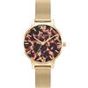 Olivia Burton Orologio Analogico al Quarzo da Donna Collezione TORTOISESHELL con Cinturino in Maglia Metallica in Acciaio Inossidabile di Colore Dorato - OB16LP10