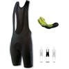 Biotex Salopette Belike con Fondello Integrato da Uomo per Ciclismo e Mountain Bike, Intimo Tecnico Sportivo, Nero, Taglia I (XS/M)